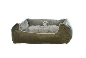 Tierbett Hundebett H 18 x B 73 x T 59 cm aus Polyester mit Kissen von B & S