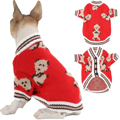 BABAHU Pullover für kleine Hunde, niedlicher Bär, für kleine, mittelgroße Hunde und Katzen, weiche Strickwaren BABAHU Pullover für kleine Hunde, niedlicher Bär, für kleine, mittelgroße Hunde und Katzen, weiche Strickwaren von BABAHU
