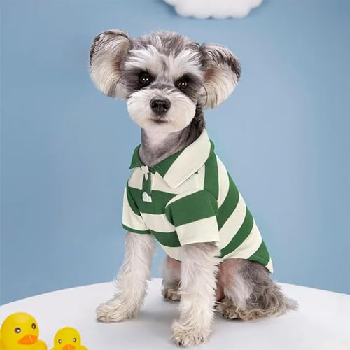 Hunde-Poloshirt für den Sommer, Freizeitkleidung für kleine und große Hunde, Katzen, T-Shirt, Chihuahua, Mops, Yorkshire-Shirts, Grün, Größe 3XL von BABIIE