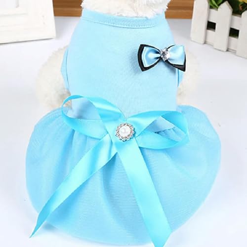 Hundekleidung für kleine Hunde, Welpenkleid, Prinzessin, Katzenkleidung, a-blau-Größe L von BABIIE