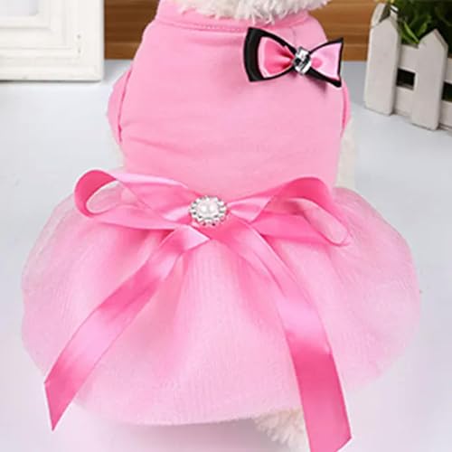 Hundekleidung für kleine Hunde, Welpenkleid, Prinzessin, Katzenkleidung, a-pink, L von BABIIE