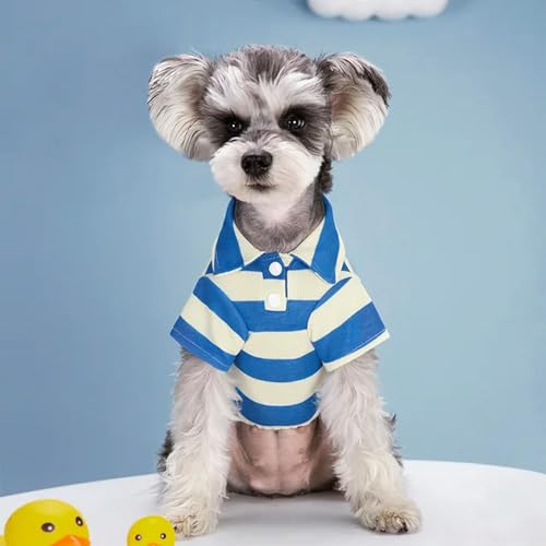 Poloshirt für Haustiere, Sommer, Hundekleidung, Freizeitkleidung für kleine und große Hunde, Katzen, T-Shirt, Chihuahua, Mops, Kostüme, Yorkshire-Shirts, Blau, Größe 3XL von BABIIE