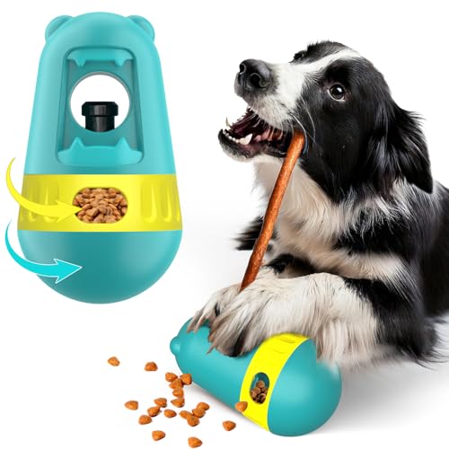 BABORUI 2-in-1-Hundespielzeug, Bully Stick Halter & interaktives Leckerli-Spenderspielzeug, um sie beschäftigt zu halten, verstellbarer Hunde-Kauknochen-Halter, Puzzle-Futterspender für Welpen, kleine von BABORUI