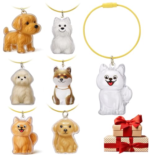 BABORUI Hundehaar-Schlüsselanhänger, transparent, für Tierliebhaber, 6 Stück von BABORUI