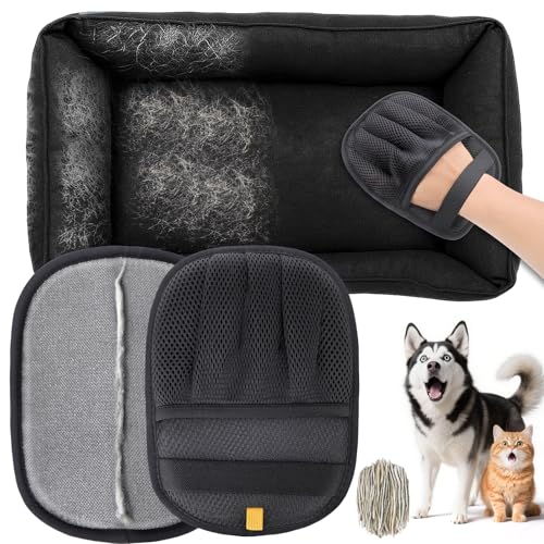 BABORUI Tierhaarentfernungshandschuh – 2 Stück Fünf-Finger-Elektrostatische Handschuhe, Tierhaarentferner-Handschuh, Fusselrolle in Streifen, Hunde- und Katzenhaarentfernungswerkzeug für Möbel, Auto BABORUI Tierhaarentfernungshandschuh – 2 Stück Fünf-Finger-Elektrostatische Handschuhe, Tierhaarentferner-Handschuh, Fusselrolle in Streifen, Hunde- und Katzenhaarentfernungswerkzeug für Möbel, Auto von BABORUI