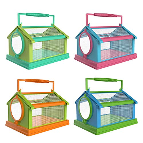 Tierhalter mit Griff, leicht zu beobachten, tragbares Kunststoff-Terrarium für Eidechsen, Frösche, Käfig, Vogelhäuser aus Holz für Außenräume von BABYVIVA