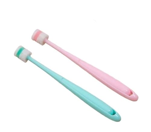 BADALO Hundezahnbürste 360 ​​Soft Silikon Katzenzahnbürste Mundhygiene Einfache Handhabung (Color : Green) von BADALO