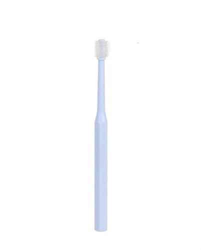 BADALO Weiche Haustier-Zahnbürste, 360°-Katzenzahnbürste, Mundgeruch, Zahnstein, Zahnpflege, Welpen-Mundreinigungsbürste (Color : Light Blue) von BADALO