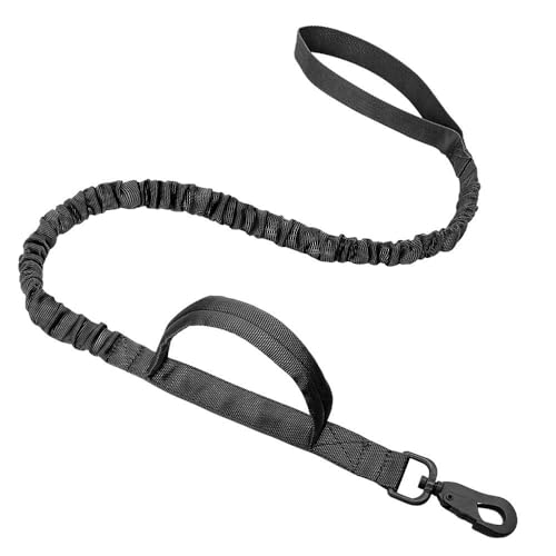 Hundehalsband, verstellbare Nylonleine for mittelgroße Hunde, große Hunde, Spaziergänger und Trainingshunde sowie abnehmbare Haustierleine. (Color : Black Leash, Size : L Collar(42-54cm)) von BADALO