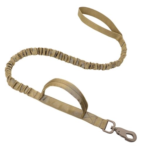 Hundehalsband, verstellbare Nylonleine for mittelgroße Hunde, große Hunde, Spaziergänger und Trainingshunde sowie abnehmbare Haustierleine. (Color : Khaki Leash, Size : M Collar(36-48cm)) von BADALO