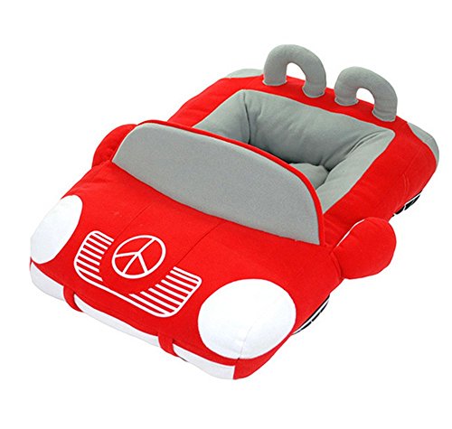 Hundebett in Form eines Sportwagens, für Chihuahua, Yorkie, kleine Hunde, Katzen, wasserdicht, warm, weich, Welpensofa, Zwinger, wasserdichtes Futter und rutschfeste Unterseite, Rot Hundebett in Form eines Sportwagens, für Chihuahua, Yorkie, kleine Hunde, Katzen, wasserdicht, warm, weich, Welpensofa, Zwinger, wasserdichtes Futter und rutschfeste Unterseite, Rot von BADASS SHARKS