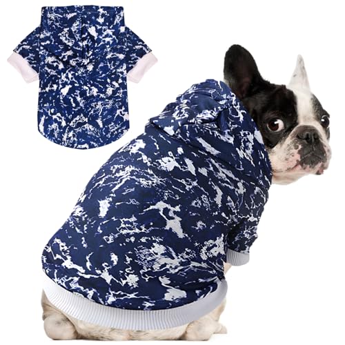 BAEJMJK Hunde-Kapuzenpullover für mittelgroße und große Hunde, Winter-Hundekleidung mit Mütze, Dunkelblau, Größe XXL BAEJMJK Hunde-Kapuzenpullover für mittelgroße und große Hunde, Winter-Hundekleidung mit Mütze, Dunkelblau, Größe XXL von BAEJMJK