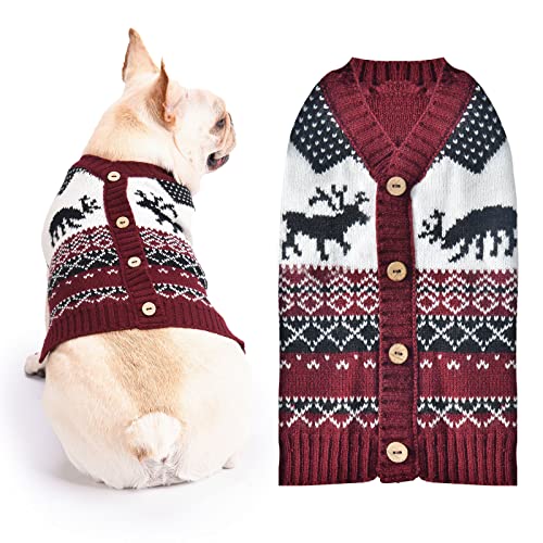 BAEJMJK Weihnachtspullover für Hunde, Winter, roter Elch, Größe M von BAEJMJK