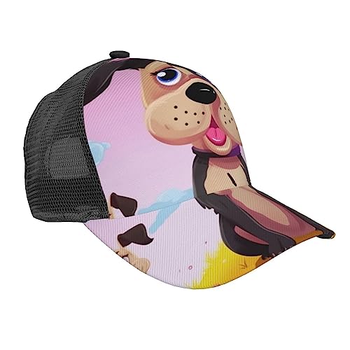 Bedruckte Netzkappe, Motiv: Tier, Hund, Sommer, Netz, Baseballkappe, Outdoor-Kappe, Trucker-Mütze, Papa-Hut, verstellbar, atmungsaktiv Bedruckte Netzkappe, Motiv: Tier, Hund, Sommer, Netz, Baseballkappe, Outdoor-Kappe, Trucker-Mütze, Papa-Hut, verstellbar, atmungsaktiv von BAFAFA