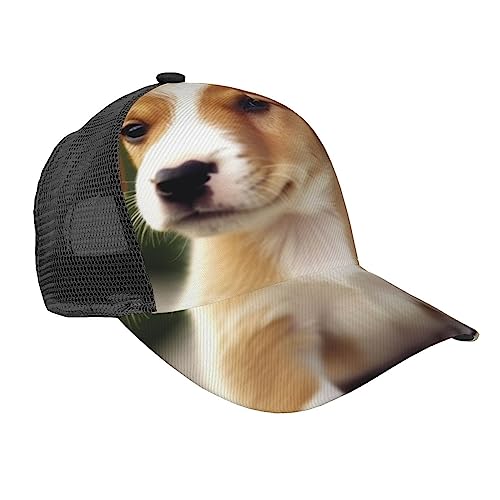 Niedliche Baseballkappe für Welpen, Hund, bedruckt, Sommer-Mesh-Baseballkappe, Outdoor-Kappe, Trucker-Mütze, Vätermütze, verstellbar, atmungsaktiv Niedliche Baseballkappe für Welpen, Hund, bedruckt, Sommer-Mesh-Baseballkappe, Outdoor-Kappe, Trucker-Mütze, Vätermütze, verstellbar, atmungsaktiv von BAFAFA