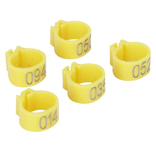 BAFOVY 100pcs Vogelfußringe Taubenbänder 10mm 001-100 Nummeriertes Geflügel Identifizieren Sie die Homer-Vögel der Clamp/Holder-Versorgung, Einfache Identifizierung, Vielseitiger Gebrauch, (Yellow) BAFOVY 100pcs Vogelfußringe Taubenbänder 10mm 001-100 Nummeriertes Geflügel Identifizieren Sie die Homer-Vögel der Clamp/Holder-Versorgung, Einfache Identifizierung, Vielseitiger Gebrauch, (Yellow) von BAFOVY