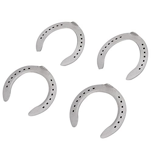 BAFOVY Aluminiumlegierung Horseshoe Kit 4PCS Anti Slip Horse Racing Accessoires mit Robustem Design für Hufschutz und Stabilität (4) von BAFOVY