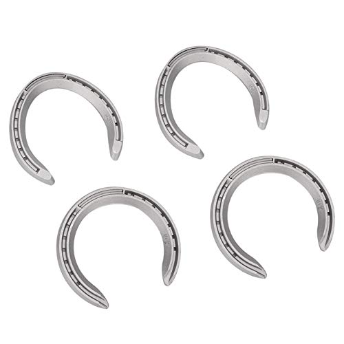 BAFOVY Aluminiumlegierung Horseshoe Kit 4PCS Anti Slip Horse Racing Accessoires mit Robustem Design für Hufschutz und Stabilität (6) von BAFOVY