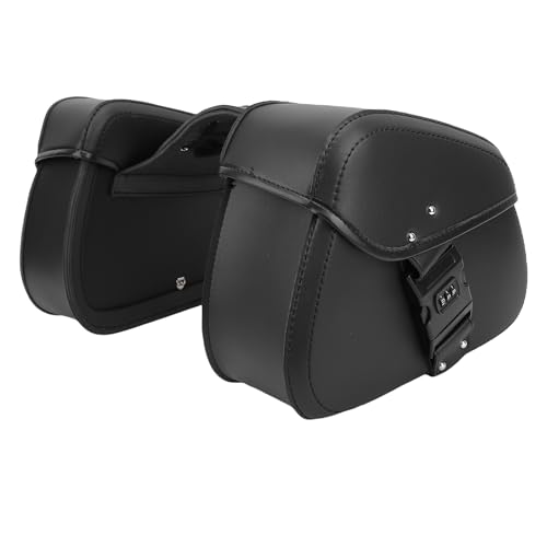 BAFOVY Motorrad -Sattel -Beutel Motorrad Seitenbeutel Ledertasche 16L Regenfeste PU Leder mit Verstellbarem Seil für Nightster Special Breakout V Star 250 Schatten Aero von BAFOVY