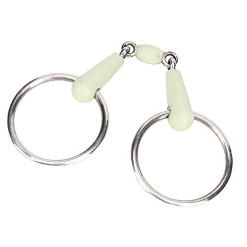 BAFOVY Premium-Edelstahl- und Gummi-Mundbit, Einfach zu Bedienende Ringdesign, Weiche Gummiabdeckung, Kratzfeste Verbindung Zum Training, Reiten von BAFOVY