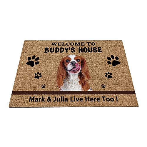 Cavalier King Charles Spaniel Hunde-Bodenmatte, lustige Haustierpfoten-Fußmatte, Heimdekoration, Willkommen im Haus, 89,9 x 59,9 cm von BAGEYOU