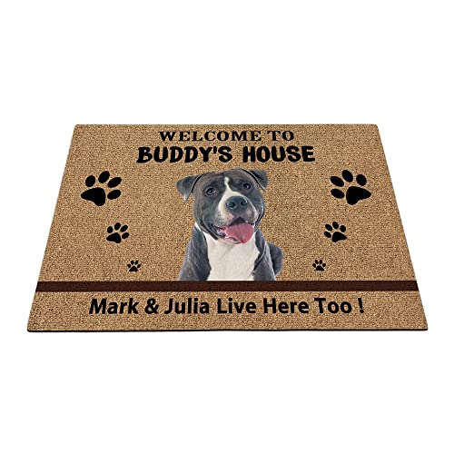 Fußmatte für Hunde, Motiv: American Staffordshire Terrier, niedlich, 89,9 x 59,9 cm von BAGEYOU