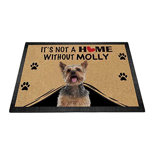 Fußmatte mit Yorkshire Terrier-Motiv und Yorkie-Hund, Aufschrift "It's Not a Home Without Dog", 60 x 40 cm Fußmatte mit Yorkshire Terrier-Motiv und Yorkie-Hund, Aufschrift "It's Not a Home Without Dog", 60 x 40 cm von BAGEYOU