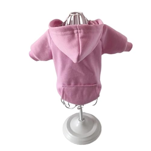 Solide Katzen- und Hunde-Kapuzenpullover für kleine Hunde, Haustierkleidung, Mantel, Jacken, Sweatshirt für Chihuahua, Hunde, Baumwolle, Haustier-Outfits (Farbe: Einfarbig, Größe: M 2,5–3,5 kg) von BAGLEV