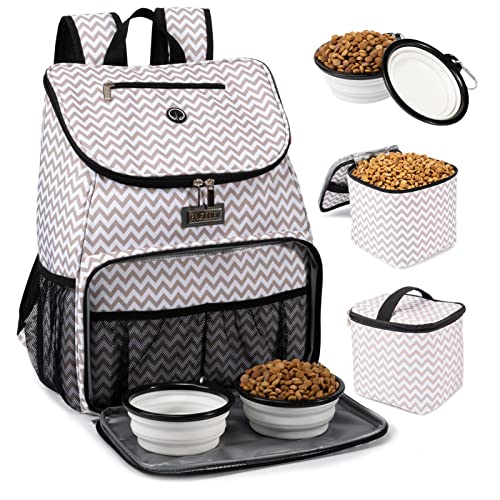 BAGLHER 丨Hundetasche, von Fluggesellschaften zugelassener Haustierbedarf, Hundereiserucksack mit 2 faltbaren Silikonnäpfen und 2 Lebensmittelkörben BAGLHER 丨Hundetasche, von Fluggesellschaften zugelassener Haustierbedarf, Hundereiserucksack mit 2 faltbaren Silikonnäpfen und 2 Lebensmittelkörben von BAGLHER