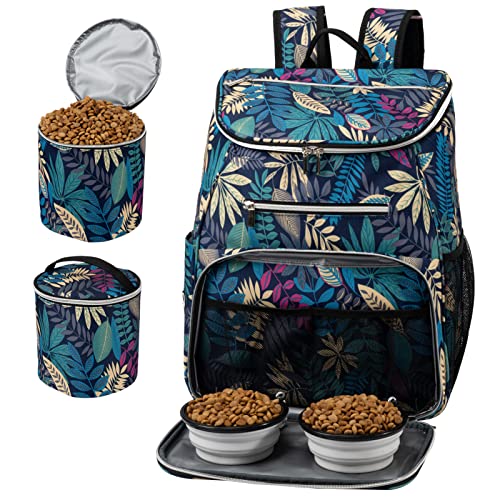 BAGLHER Hundetasche Hundereisetasche Rucksack, von Fluggesellschaften zugelassener Haustierbedarf, Hundereiserucksack mit 2 faltbaren Silikonnäpfen und 2 Lebensmittelkörben Hawaii BAGLHER Hundetasche Hundereisetasche Rucksack, von Fluggesellschaften zugelassener Haustierbedarf, Hundereiserucksack mit 2 faltbaren Silikonnäpfen und 2 Lebensmittelkörben Hawaii von BAGLHER