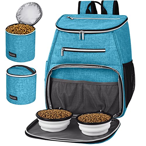 BAGLHER 丨Hundetasche Rucksack, Fluggesellschaft zugelassener Haustierbedarf, Hundereiserucksack mit 2 faltbaren Silikonnäpfen und 2 Futterkörben, Himmelblau BAGLHER 丨Hundetasche Rucksack, Fluggesellschaft zugelassener Haustierbedarf, Hundereiserucksack mit 2 faltbaren Silikonnäpfen und 2 Futterkörben, Himmelblau von BAGLHER