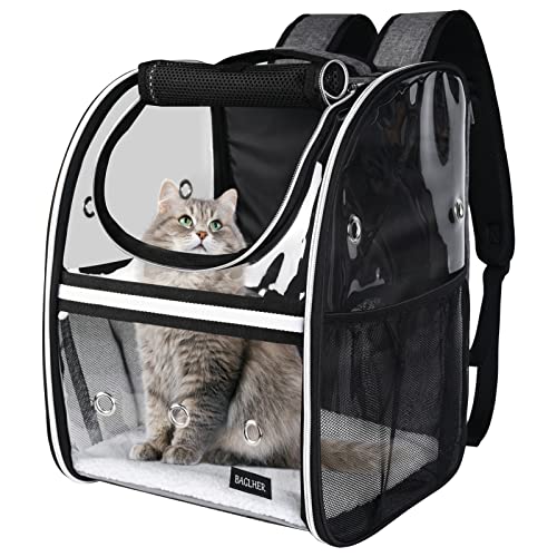 BAGLHER Katzentragerucksack, von Fluggesellschaften zugelassene Haustier-Reisetasche mit Fleece-Pad für Welpen und kleine Tiere von BAGLHER
