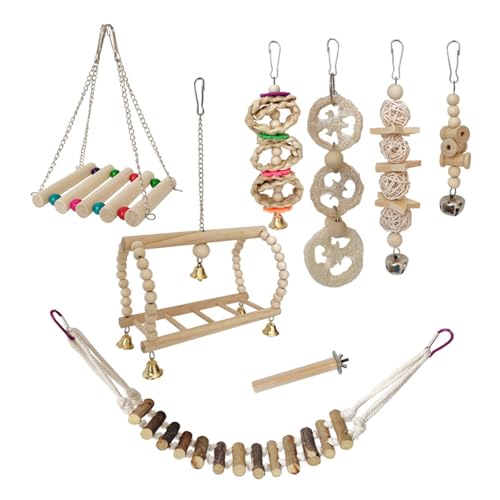 BAHJKASD Alle Größen Vogel Schleifen Schaukel Spielzeug Vogelkäfig Kauen Klettern Spielzeug Nymphensittiche Reißen Spielzeug Naturholz Engagement Spielzeug 8PCS BAHJKASD Alle Größen Vogel Schleifen Schaukel Spielzeug Vogelkäfig Kauen Klettern Spielzeug Nymphensittiche Reißen Spielzeug Naturholz Engagement Spielzeug 8PCS von BAHJKASD