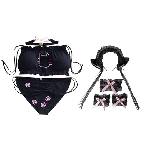 BAHJKASD Cosplay-Kostüm, Kätzchen-Schwanz für Katze, Stirnband, Strumpfband, falsche Ärmel, Chocker, Unterwäsche, sexy für Katze, Cosplay, Cosplay, sexy BAHJKASD Cosplay-Kostüm, Kätzchen-Schwanz für Katze, Stirnband, Strumpfband, falsche Ärmel, Chocker, Unterwäsche, sexy für Katze, Cosplay, Cosplay, sexy von BAHJKASD
