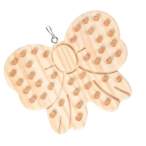 BAHJKASD Kauspielzeug In Schleifenform Holzperlen Unterhaltungsspielzeug Holzknoten Kauspielzeug Für Haustierprodukte Vogelversorgung von BAHJKASD