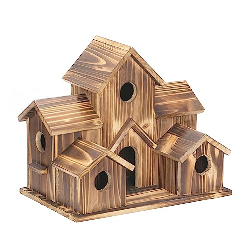 BAHJKASD Kleines Vogelhäuschen Zum Aufhängen Freien 6 Löcher Naturholz Für Den Außenbereich Garten Terrasse Dekorationen Keine Erforderlich BAHJKASD Kleines Vogelhäuschen Zum Aufhängen Freien 6 Löcher Naturholz Für Den Außenbereich Garten Terrasse Dekorationen Keine Erforderlich von BAHJKASD