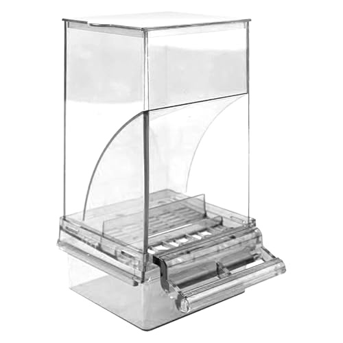 BAHJKASD Papageien Futterstation Futterbehälter Futterbox Auslaufsicher Vogelfutterversorgung Transparente Durchsichtige Futterbox Externe Vogelfutterspender von BAHJKASD