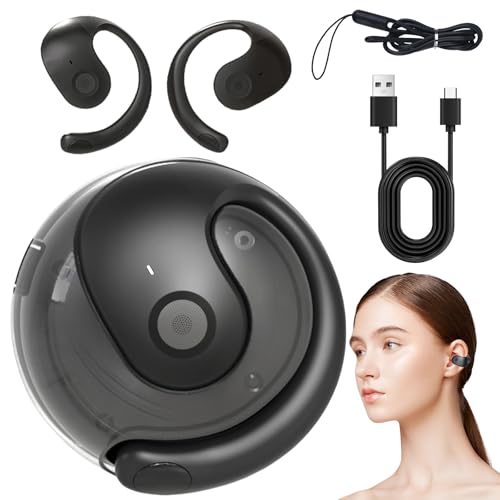 BAIFULAI Übersetzer Kopfhörer Wireless Bluetooth, Übersetzungskopfhörer Schwarz, Translator Earbuds Mit Echtzeitübersetzung 144 Sprachübersetzer für Reisen Lernen Ergonomisches Ohrbügel-Design BAIFULAI Übersetzer Kopfhörer Wireless Bluetooth, Übersetzungskopfhörer Schwarz, Translator Earbuds Mit Echtzeitübersetzung 144 Sprachübersetzer für Reisen Lernen Ergonomisches Ohrbügel-Design von BAIFULAI