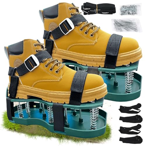 Rasenlüfter Schuhe | Rasenbelüftung Schuhe | Nagelschuhe Pro | Rasenlüfterschuhe | Nagelschuhe Rasen | Rasenschuhe | Nagelschuhe Ausgleichsmasse | Rasenschuhe Belüftung zum Rasen Belüften Auflockern von BAIFULAI