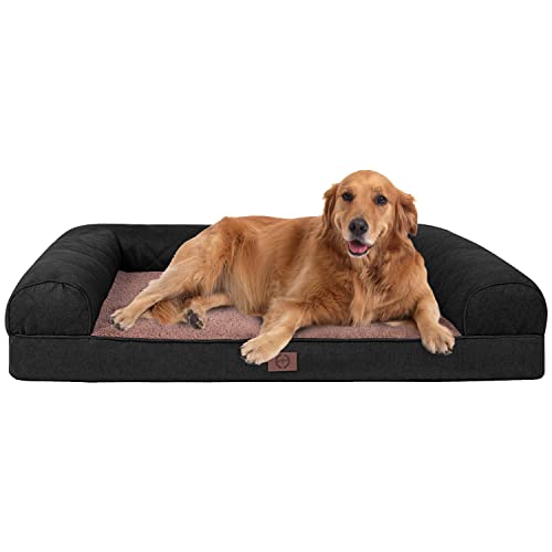 Hundebetten für große Hunde, orthopädisches Hundebett für mittelgroße und große Hunde, Ei-Schaumstoff-Hundebox mit abnehmbarem waschbarem Bezug Hundebetten für große Hunde, orthopädisches Hundebett für mittelgroße und große Hunde, Ei-Schaumstoff-Hundebox mit abnehmbarem waschbarem Bezug von BAILARY