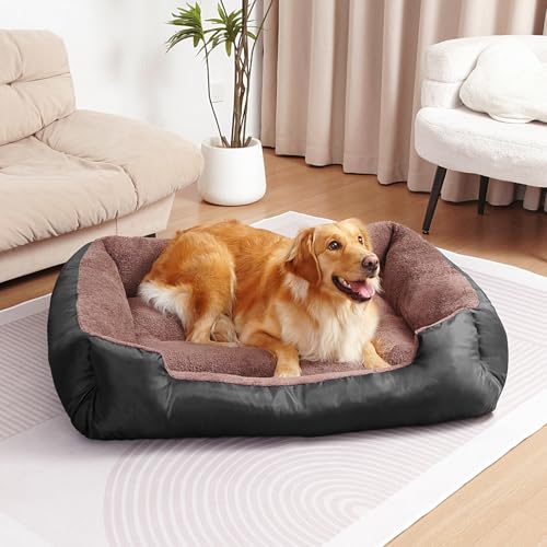 Orthopädisches Hundebett für große Hunde, weiches atmungsaktives Hundebett maschinenwaschbar, Haustier-Couch-Bett mit rutschfestem Boden von BAILARY