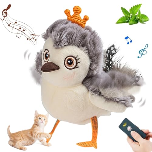 BAISHUWU Katzenspielzeug Vogel, Elektrisches Vogelspielzeug für Katzen, Flatterndes Vogelkatzenspielzeug, Interaktives Katzenspielzeug Selbstbeschäftigung, Flapping Bird Cat Toy Katzenminze Spielzeug von BAISHUWU