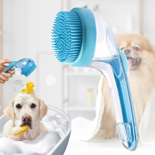 Badehund Schönheit Waschbürste, Hunde Waschbürste mit Seifenspender, Badebürste Hund für die Reinigung mit Seifenspender, Badehund Schönheit Massagebürste, für Hunde und Katzen, Ein-Knopf-Reinigung(C) Badehund Schönheit Waschbürste, Hunde Waschbürste mit Seifenspender, Badebürste Hund für die Reinigung mit Seifenspender, Badehund Schönheit Massagebürste, für Hunde und Katzen, Ein-Knopf-Reinigung(C) von BAISHUWU