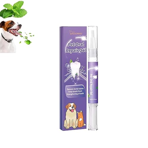 Cvreoz Gel für Die Mundpflege Von Haustieren, Cvreoz Pet Oral Repair Gel, Cvreoz Pet Oral Restoration Whitening Gel, Pet Teeth Whitening Restorative Gel, Beseitigt Mundgeruch, Zahnaufhellung (1PC) von BAInuai