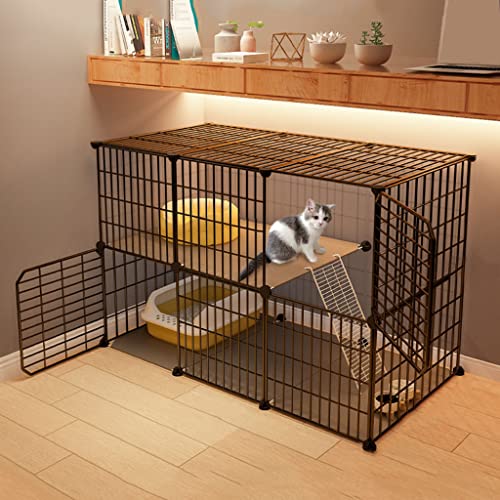 BAJMY Katzenhaus Im Freien, Katzengehege, Katzenkäfig - Zusammenklappbares Großes Katzenhaus Indoor Hamsterkäfig Kleintierkäfig Käfig, DIY-Haustier-Laufstall, Ideal für 1-4 Katzen BAJMY Katzenhaus Im Freien, Katzengehege, Katzenkäfig - Zusammenklappbares Großes Katzenhaus Indoor Hamsterkäfig Kleintierkäfig Käfig, DIY-Haustier-Laufstall, Ideal für 1-4 Katzen von BAJMY