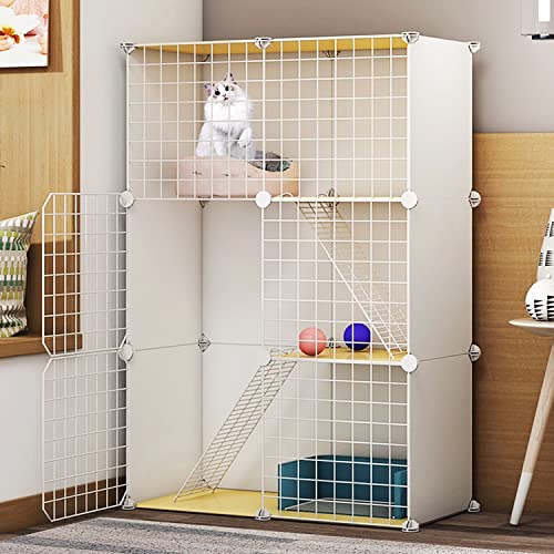Katzengehege Indoor, Katzenkafig, Großer Katzenkäfig mit 3 Ebenen, Käfig für Haustiere / Spielkäfig, mit Katzenstreu + Hängematte + Katzentoilette + Katzennapf, für 1-3 Katzen ( Size : 75x39x109cm ) Katzengehege Indoor, Katzenkafig, Großer Katzenkäfig mit 3 Ebenen, Käfig für Haustiere / Spielkäfig, mit Katzenstreu + Hängematte + Katzentoilette + Katzennapf, für 1-3 Katzen ( Size : 75x39x109cm ) von BAJMY