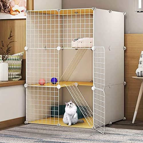 Katzengehege Indoor, Katzenkafig, Großer Katzenkäfig mit 3 Ebenen, Käfig für Haustiere / Spielkäfig, mit Katzenstreu + Hängematte + Katzentoilette + Katzennapf, für 1-3 Katzen ( Size : B 75x75x109cm ) Katzengehege Indoor, Katzenkafig, Großer Katzenkäfig mit 3 Ebenen, Käfig für Haustiere / Spielkäfig, mit Katzenstreu + Hängematte + Katzentoilette + Katzennapf, für 1-3 Katzen ( Size : B 75x75x109cm ) von BAJMY