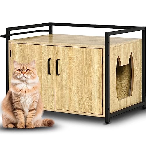 BAKAJI Katzentoilette mit seitlichem Eingang in Katzenform, Mehrzweckschrank für Haustiere mit 2 Türen, Magnetverschluss, Bett mit Gestell aus Eisen, 75 x 55 x 51 cm BAKAJI Katzentoilette mit seitlichem Eingang in Katzenform, Mehrzweckschrank für Haustiere mit 2 Türen, Magnetverschluss, Bett mit Gestell aus Eisen, 75 x 55 x 51 cm von BAKAJI
