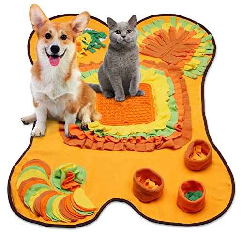 BAKEN Schnüffelteppich für Hunde, Waschbar Trainingsmatte Futtermatte, Riechen Trainieren für Haustier Hunde Katzen (102 x 71 cm) BAKEN Schnüffelteppich für Hunde, Waschbar Trainingsmatte Futtermatte, Riechen Trainieren für Haustier Hunde Katzen (102 x 71 cm) von BAKEN