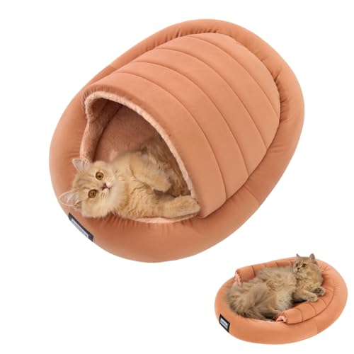 Balance 2 in 1 Katzenbett Höhle für Kätzchen und kleine Hunde, Katzenzelte für Indoor-Katzen, abgedeckte Katzenbetten mit abnehmbarem Kissen, beruhigendes Katzennest, Katzenversteck, waschbares Balance 2 in 1 Katzenbett Höhle für Kätzchen und kleine Hunde, Katzenzelte für Indoor-Katzen, abgedeckte Katzenbetten mit abnehmbarem Kissen, beruhigendes Katzennest, Katzenversteck, waschbares von BALANCE